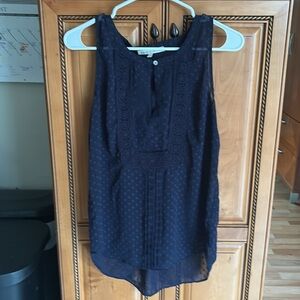 Daniel Rainn Navy Sleeveless Blouse